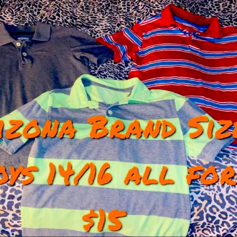Boys Arizona Brand polos.
